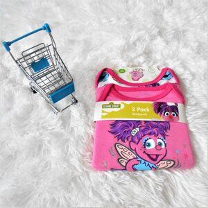 Sesame Street Abby Cadabby 2 Pack Bodysuits Girls 0-3M